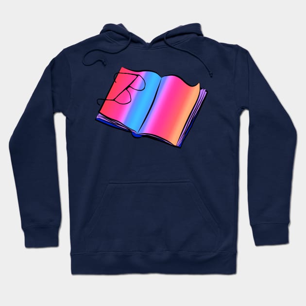 Pair of glasses on an open book Hoodie by PixelMat